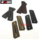 LOKGRIPS 1911フルサイズ用 G10製グリップ Double Diamond チェッカー 4カラー (ロックグリップ M1911A1 ガバメント タクティカルグリップ ダブルダイヤ ダイヤチェッカー カスタム サバゲー)