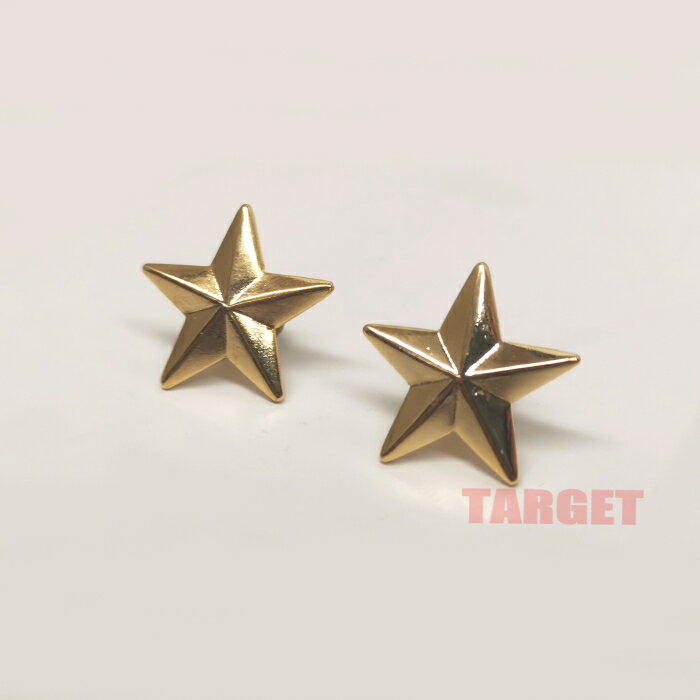 TARGET限定 RIGHT オリジナルコンチョ 日本陸軍 星章 ネジ式 21mm×21mm 2個セット （徽章 五芒星 五光..