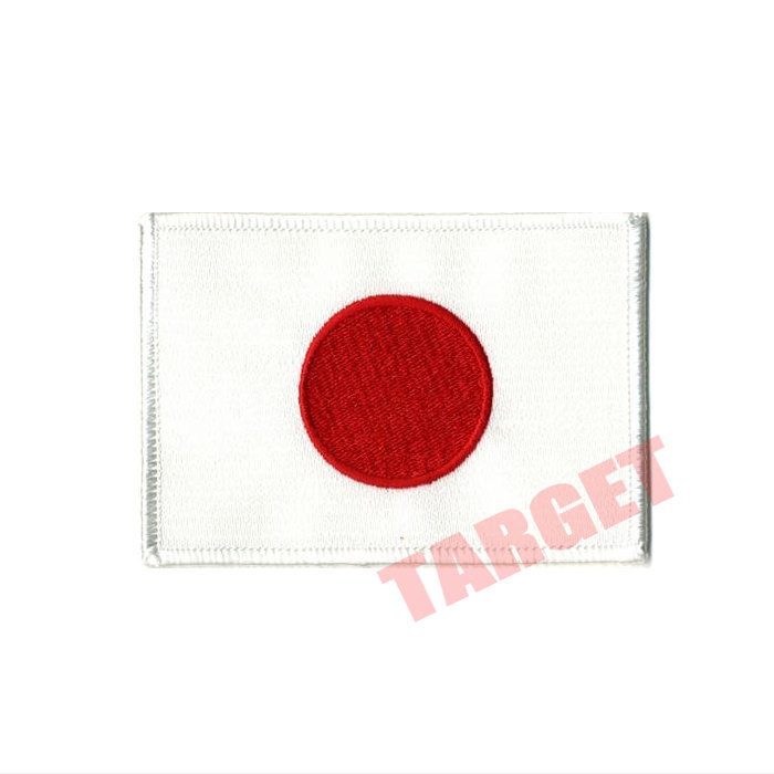ワッペン 日の丸 白 大・小 縫付タイプ（陸上自衛隊 海上自衛隊 航空自衛隊 陸自 海自 空自 国旗）
