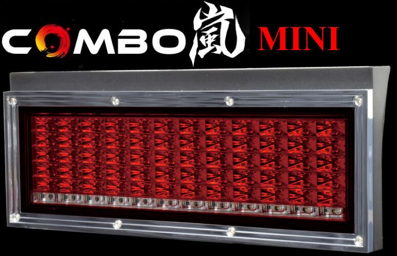 花魁 COMBO 嵐 MINI OCAM-01 高輝度オールLEDテールランプ 12V/24V 兼用 シーケンシャルモデル レッド/クリアレンズ 2個入り
