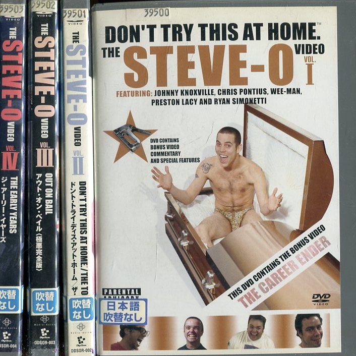 ザ・スティーヴォー・ビデオ　THE STEVE-O VIDEO VOL.1〜4　【全4巻セット】【字幕のみ】【中古】【洋..