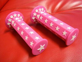 汎用六角グリップ星柄ピンク
