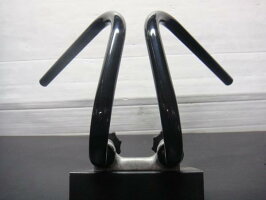 ミニ用くるくる超しぼりアップハンドルブラックメッキ25cm
