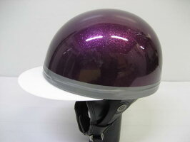 コルク半キャップメタルパープル新品ヘルメット