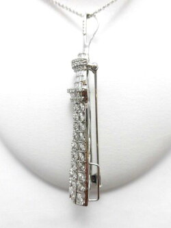K18WGダイヤモンドペンダントブローチ/D3.00ct/ペンダント/ブローチ/ネックレス/ジュエリー/女性用/レディース/プレゼント/ギフト/お買い得/オススメ/送料込み/宝石