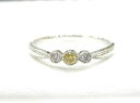 PT プラチナ Fancy Intence Yellow ダイヤリング ファンシーインテンスイエローダイヤYD0.063ct D0.04ct リング 指輪 ring ジュエリー 鑑定書付 女性用 レディース プレゼント ギフト お買い得 オススメ 送料無料 宝石 G5080