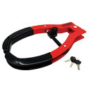 HORNET (ホーネット) タイヤロック LT-51R レッド 専用キー3本付き ディンプルキー採用 オリジナル防犯ステッカー付