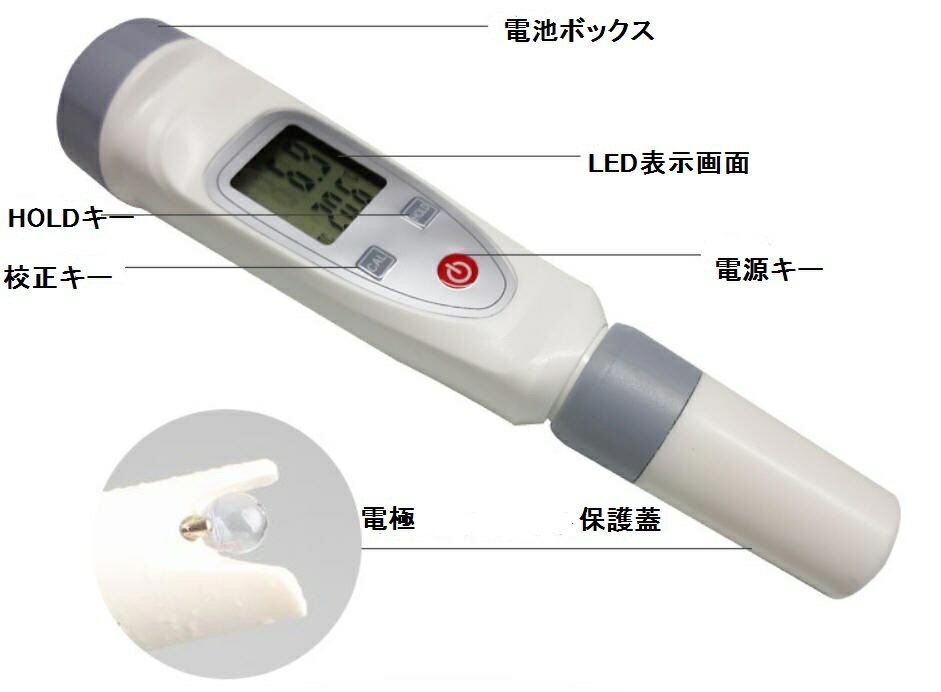日本語取説付新品高精度電極交換可能3点自動校正生活防水デジタルPH計＊PHメーター：ペーハー計水質測定器