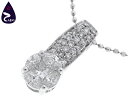 K18WG ダイヤトップ付ネックレスダイヤ 合計0.50ct 約3.3gボールチェーン 約40cm【質屋出店】【掘り出しモノ】【ファッション】【ブランド】【質流れ】【中古】Y3T1R122110800