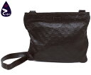 GUCCI(グッチ)シマレザー:ダークブラウンショルダーバッグ メッセンジャーバッグ型番:201446【質屋出店】【掘り出しモノ】【ファッション】【ブランド】【...