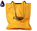 フェンディ(FENDI)レザー:イエローフラット ショッピングバッグ・トートバッグ型番:7VA538【質屋出店】【掘り出しモノ】【ファッション】【ブランド】【質...