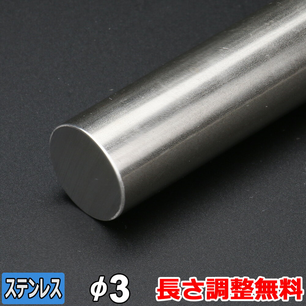 【レビューを書いて500円OFFクーポン】 ステンレス 丸棒 SUS304 引抜 直径3mm 長さ300~2000mm オーダーカット 丸鋼 ステンレス丸棒 規格 DIY 金属素材