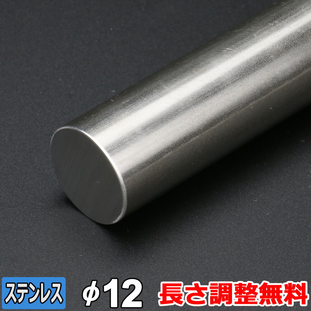 【レビューを書いて500円OFFクーポン】 ステンレス 丸棒 SUS304 引抜 直径12mm 長さ300~2000mm オーダーカット 丸鋼 …