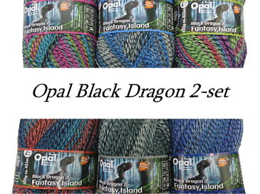 Opal 毛糸 Black Dragon2 4-ply（ブラックドラゴン2 ）全色6玉セット福袋