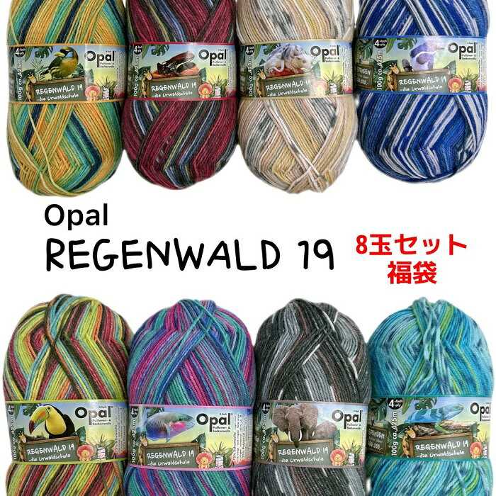 Opal 毛糸Regenwald19（レーゲンヴァルト19）全8玉セット福袋