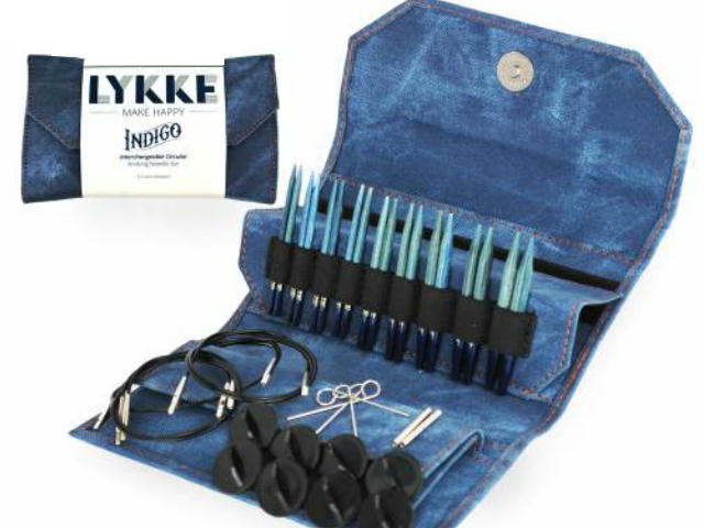 【OPコードプレゼント】LYKKE 付け替式輪針INDIGOセット短針（3.5インチ）
