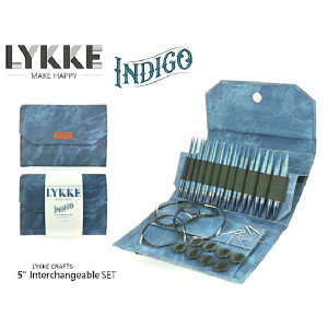 LYKKE5インチ 付け替式輪針INDIGO(インディゴ)セット（ロングタイプ）