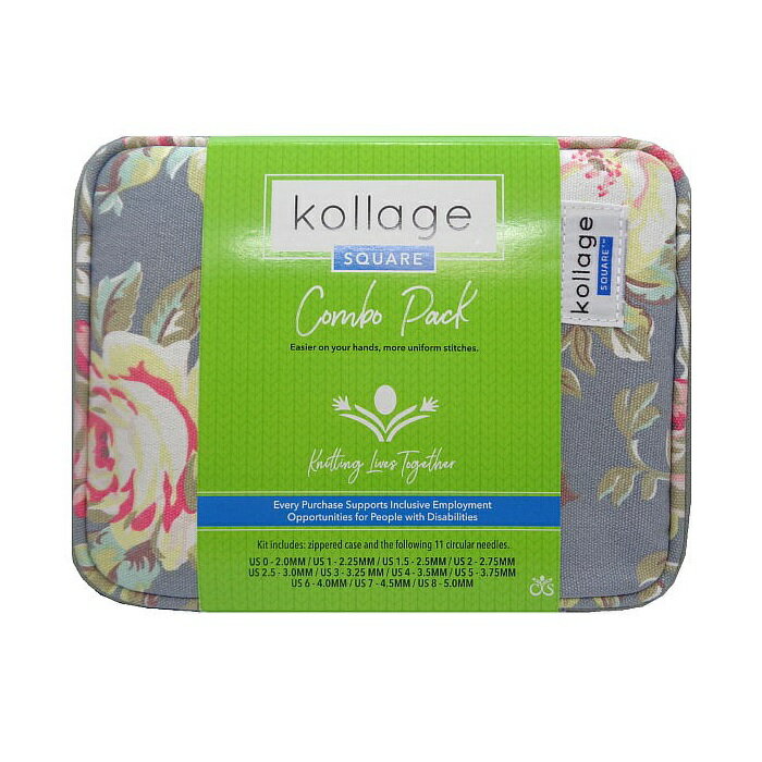 【ブラックフライデー期間50%OFF】kollage コラージュ四角の輪針紐状ソフトケーブル単品8種セット(3.25mm-6.50mm)