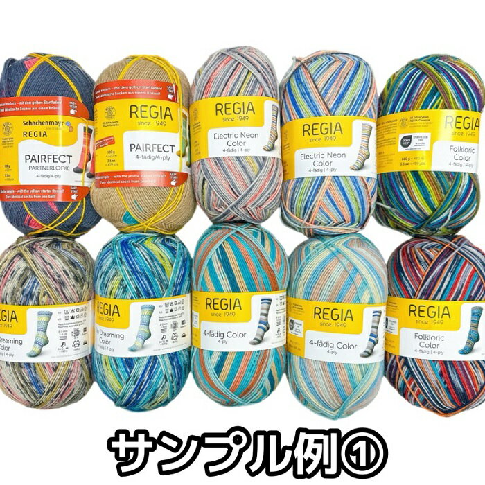 【数量限定】REGIA 毛糸100g4ply シリーズ5種アソート10玉セット福袋 2