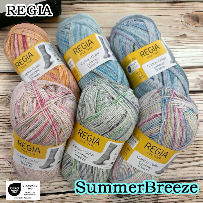 楽天毛糸・手芸の店　テライ【新商品】REGIA 毛糸100g4ply SummerBreeze（サマーブリーズ）全色6玉セット福袋