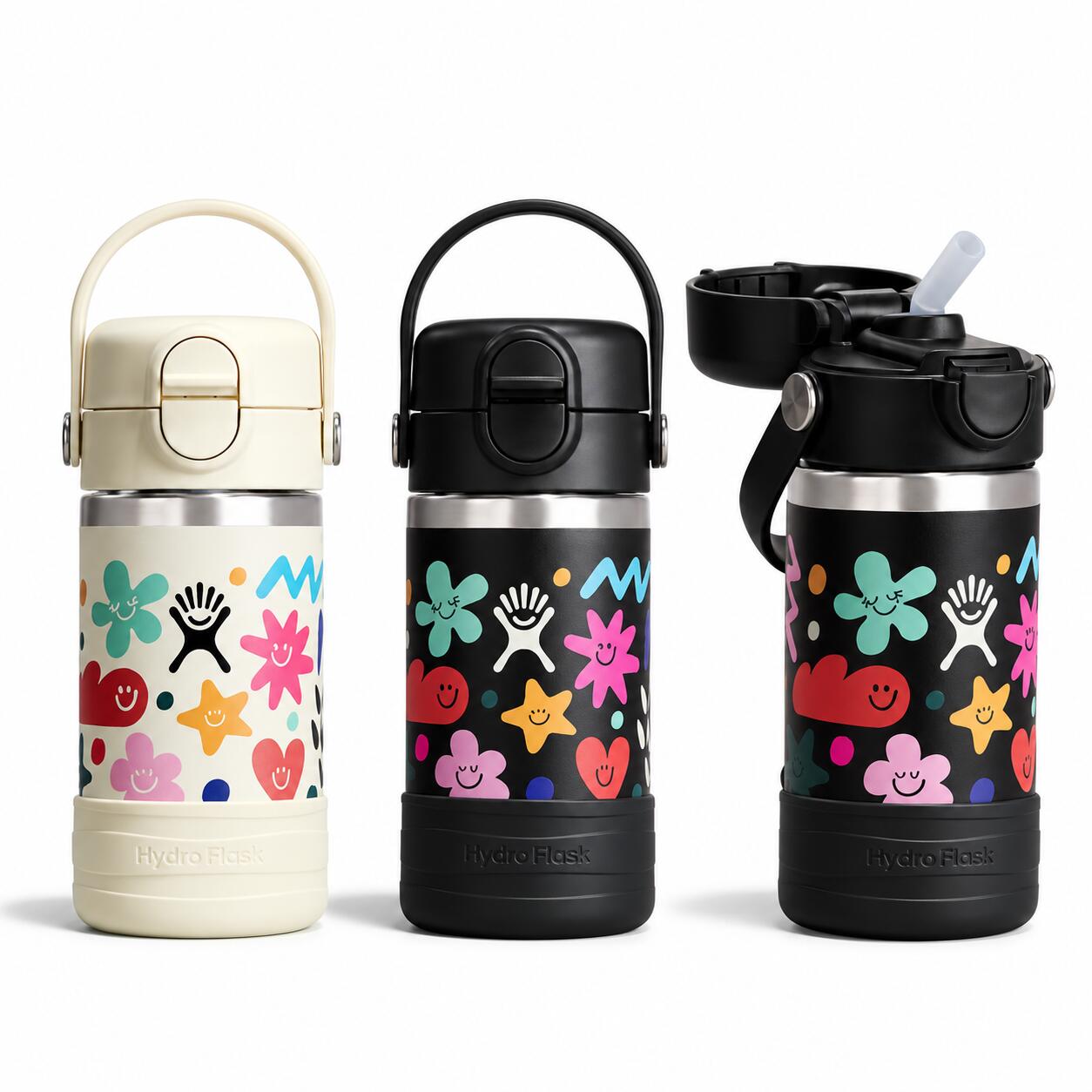 Hydro Flask 12 oz Kids Wide Mouth Covered Cap｜ハイドロフラスク キッズ12オンス 限定ボトル｜保温保冷水筒　ボトル　アウトドア　キャンプ　ヨガ
