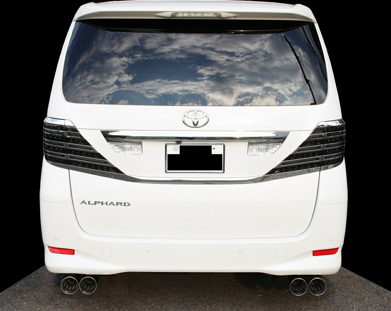 スリーキャッツ ANH20W 20アルファード 2.4G/X 100Φ真円 4本出し ストレート マフラー