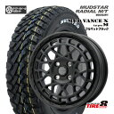 MUD VANCE X マッドヴァンスX タイプM15×4.5J+45 4/100フルマットブラックマッドスター ラジアルM/T 165/60R15 ホワイトレター ハスラー・デリカミニ4WD など・軽自動車に新品タイヤホイール15インチ4本SETMUDSTAR M/T