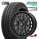 MUD VANCE X マッドヴァンスX タイプM15×4.5J+45 4/100フルマットブラックトーヨー トランパスmp7165/60R15 ハスラー・デリカミニ4WD など・軽自動車に新品タイヤホイール15インチ4本SETTOYO TRANPATH mp7
