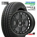 MUD VANCE X マッドヴァンスXタイプS15×4.5J+45 4/100フルマットブラックトーヨー トランパスmp7165/60R15 ハスラー・デリカミニ4WD など・軽自動車に新品タイヤホイール15インチ4本SETTOYO TRANPATH mp7
