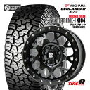 【他では買えない当社オリジナルカラー】デリカD:5専用(ハブ専仕様67.1)エクストリームJ XJ0416×7.0+33 5/114.3グロスブラック(限定特注色)ヨコハマ ジオランダーX-AT G016LT215/70R16 100/97Q ブラックレター 新品タイヤホイール4本SET