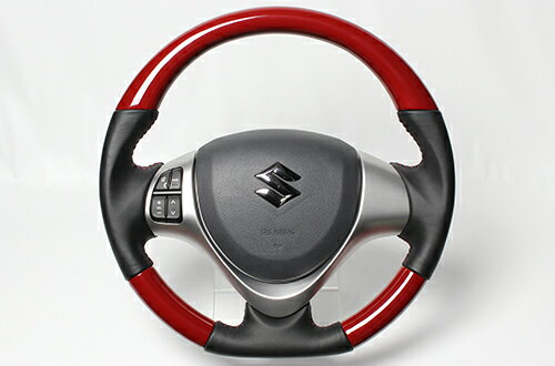 REAL レアル ステアリング【ハスラー/ワゴンR/スペーシア/他】フェニックスレッド 送料無料(沖縄と離島は送料着払い)