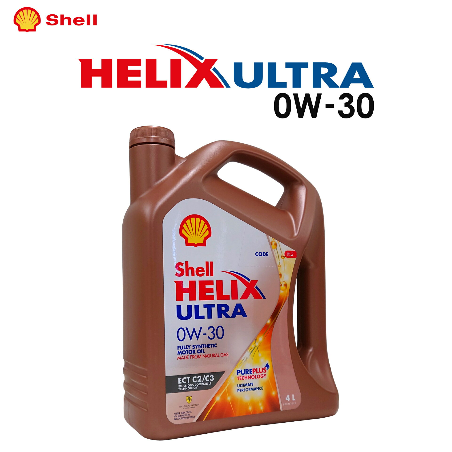 Shell HELIX ULTRA ECT (シェル ヒリックス ウルトラ ECT) 0W-30 4L エンジンオイル 