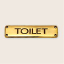 サインTOILET SQ トイレ プレート 真鍮