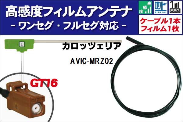 フィルムアンテナ 左1枚 AVIC-MRZ02 カロッツェリア carrozzeria 用 地デジ ワンセグ フルセグ ケーブ..