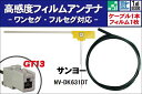 フィルムアンテナ 右1枚 NV-DK631DT サンヨー SANYO 用 地デジ ワンセグ フルセグ ケーブル アンテナコード GT13 端子 1本 セット フロントガラス