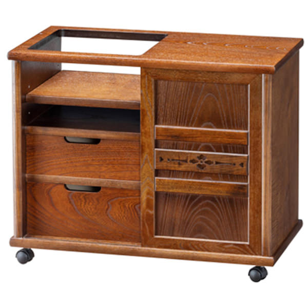 お座敷ワゴン 和室 和風 ポットワゴン K-105 遠野 ハイタイプ キャスター付き 静岡県産