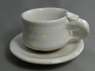 御本手 コーヒーカップ ソーサー　文部大臣奨励賞受賞作家 荒川明作　化粧箱付き こだわりのギフト 還暦祝い などの贈り物に最適 無料ラッピング gko-6