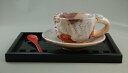志野焼き コーヒーカップ&ソーサー 文部大臣奨励賞受賞作家 荒川明作 化粧箱付き こだわりのギフト 還暦祝い などの贈り物に最適 無料ラッピング bko-5(3)