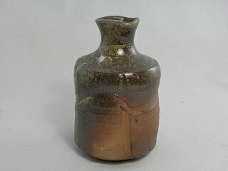 花瓶 　文部大臣奨励賞受賞作家 荒川明作　焼締花入れ　こだわりのギフト 還暦祝い などの贈り物に最適 無料ラッピング　　ha-53