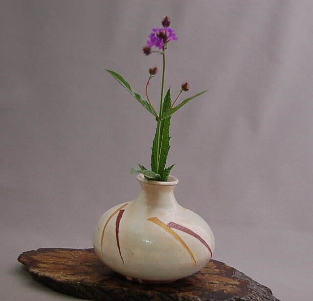 彩華御本手花入れ 　文部大臣奨励賞受賞作家 荒川明作 こだわりのギフト 還暦祝い などの贈り物に最適 無料ラッピング　ha-22