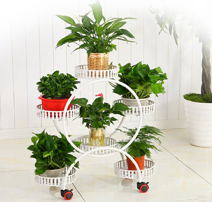 フラワースタンド アイアン ガーデニング 棚 鉢植え/観葉植物/盆栽 プランタースタンド ベランダ/玄関/室内 ガーデンラック 花台 鉄製　 【05P21Mar22】