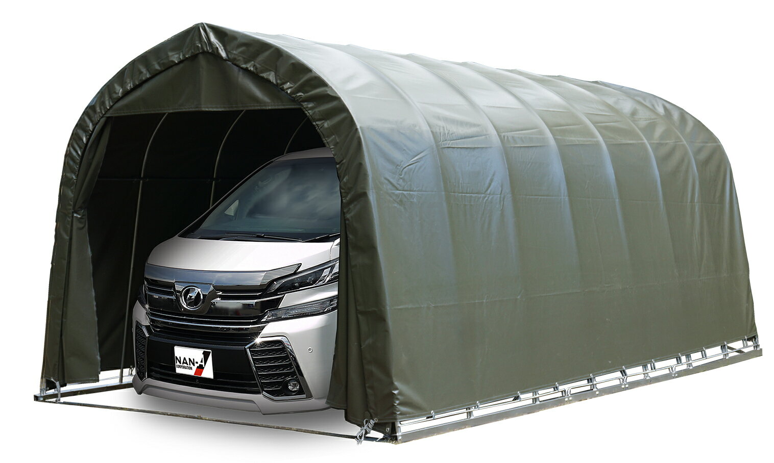 パイプ車庫 埋め込み式　ワンボックスタイプ用　3256B　OD（南榮工業）