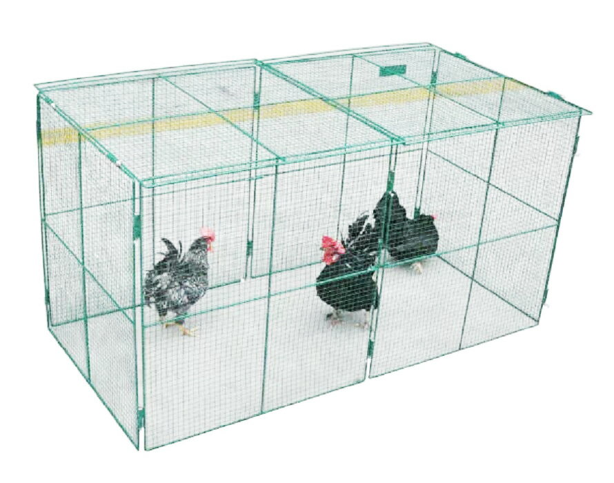 大型鳥かご 烏骨鶏 鶏 バードゲージ 鳥籠 D1200 囲い 底なし 簡単設置 簡易設置 組立式 折 ...