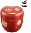 【茶道具/なつめ茶器】 中棗 高台寺 色蒔絵 樹脂製 朱塗 日本製 金銀散らしの箱付き 新品