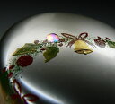 送料無料【茶道具 茶器】 クリスマスリース 銀地 中棗 クリスマスプレゼント クリスマス茶会 新品
