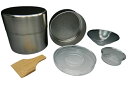 【茶道具/茶の湯/抹茶篩缶】 ステンレス抹茶篩缶セット 【大】漏斗(上合)付き 日本製(新潟県三条市産) 抹茶漉し 抹茶篩い 茶篩い 新品