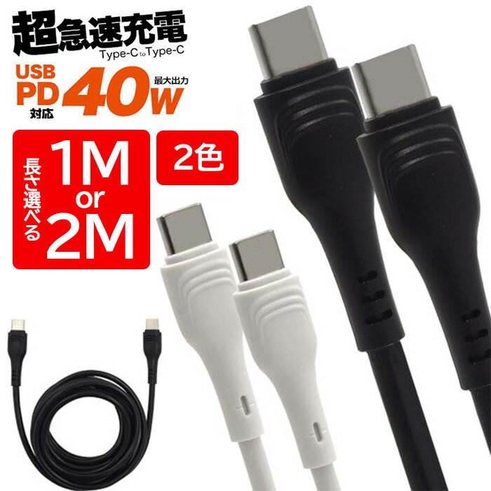 󥰥֥ 1m 2m  ® 40W Ķ® 󥰥С 䤹 Ťʤ饲Ǥ  ڢ/Type-CtoType-C֥