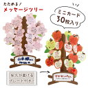 【着後レビューでプレゼント】色紙 立体色紙 寄せ書き 桜 りんご メッセージカード 30枚入 封筒付き 立体 ミニカード 宛名をかける プレート付 たためる メ...