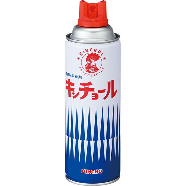 キンチョールV450ml JAN 4987115100909 殺虫スプレーの定番、ハエ・蚊退治にキンチョール。ハエや蚊はもちろん、ゴキブリ、マダニなど色々な虫を駆除します。 ジェットタイプより3倍長持ちのエコタイプ（当社比） 【有効成分】 d−T80−フタルスリン：0．50w／v％ d−T80−レスメトリン：0．067w／v％（原液100mLあたり）7 【その他の成分】 香料 ケロシン（灯油） LPG DME 用法及び用量 【ご使用方法】 ・空間噴射：室内のハエ成虫、蚊成虫には閉切って6畳あたり約5秒間噴射してください。 ・直接噴射：ハエ成虫、蚊成虫、ゴキブリ、ノミ、トコジラミ（ナンキンムシ）、イエダニ、マダニには直接噴射してください。 効能・効果 ハエ成虫、蚊成虫、ゴキブリ、ノミ、トコジラミ（ナンキンムシ）、イエダニ、マダニの駆除 【使用上の注意】（してはいけないこと） ・人体に向かって噴射しないこと。また、噴霧粒子を直接吸入しないこと。 （相談すること） ・万一、身体に異常を感じたときは、本品がピレスロイド系の殺虫剤であることを医師に告げて、直ちに診療を受けること。 ・今までに薬や化粧品などによるアレルギー症状（例えば発疹・発赤、かゆみ、かぶれなど）を起こしたことのある人、喘息の症状がある人などは使用前に医師又は薬剤師に相談すること。 （その他の注意） ・定められた使用方法を守ること。 ・噴射中は噴射する人以外の人の入室を避け、噴射後は室内の空気が外気と入れ換わってから、入室すること。 ・薬剤が皮膚についたときは、石けんと水でよく洗うこと。目に入ったときは、直ちに水でよく洗い流すこと。 ・皮膚、目、飲食物、食器、おもちゃ、ペット類（観賞魚、水性生物、虫、小鳥など）、飼料、植物、貴重品、美術品、楽器、電気製品、繊維製品などにかからないようにすること。 ・塗装面、プラスチック、家具、建材、繊維製品、石材などに薬剤が付着した場合、変色、変形の恐れがあるので注意すること。 ・本品使用後、乾くまでの間は滑りやすくなっているので、注意すること。 【保管及び取り扱い上の注意】 ・夏場の車内、ファンヒーターなどの周囲を避け、子供の手の届かない涼しいところに保管すること。 ・水まわりや湿気の多いところは、缶が錆びて破裂する危険があるので置かないこと。 （廃棄の方法） 捨てるときは、火気のない通気性のある屋外で、ガス抜きボタンを利用するか、噴射音が消えるまでガスを抜き、地域の規則に従って捨てること。(便利なガス抜きボタン付き) ・火気のない屋外で人や植物等にかからないよう行ってください。 ・大量に使い残した缶の廃棄方法は大日本除虫菊株式会社お客様相談室にお問い合わせください。10円硬貨と同サイズのコインをボタン上部のガイドの下に差込むとボタンがロックされ、廃棄時にガス抜きができます。 【火気と高温に注意】 高圧ガスを使用した可燃性の製品であり、危険なため、下記の注意を守ること。 ・炎や火気の近くで使用しないこと。 ・火気を使用している室内で大量に使用しないこと。 ・高温にすると破裂の危険があるため、直射日光の当たる所や火気等の近くなど温度が40度以上となる所に置かないこと。 ・火の中に入れないこと。 ・使い切って捨てること。高圧ガス：LPG、DME ※製品の仕様は予告なく変更する場合があります。予めご了承ください。 ※画像はイメージです。実際の商品とは多少異なる場合があります。 販売元 大日本除虫菊株式会社 ●広告文責 ・株式会社ブレーン ・TEL:082-962-1120 ・区分:防除用医薬部外品