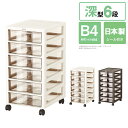 【着後レビューでプレゼント】 アプロスB4 深型 6段 レターケース 書類ケース 収納BOX 収納ケース キャスター付き AP-B4-F6-IV AP-B4-F...